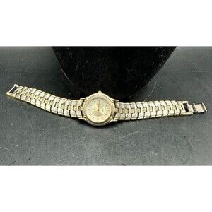 Berenger HMS Quartz Analog Womens Wrist Watch Gold Two Tone Pearl Faced Vintage